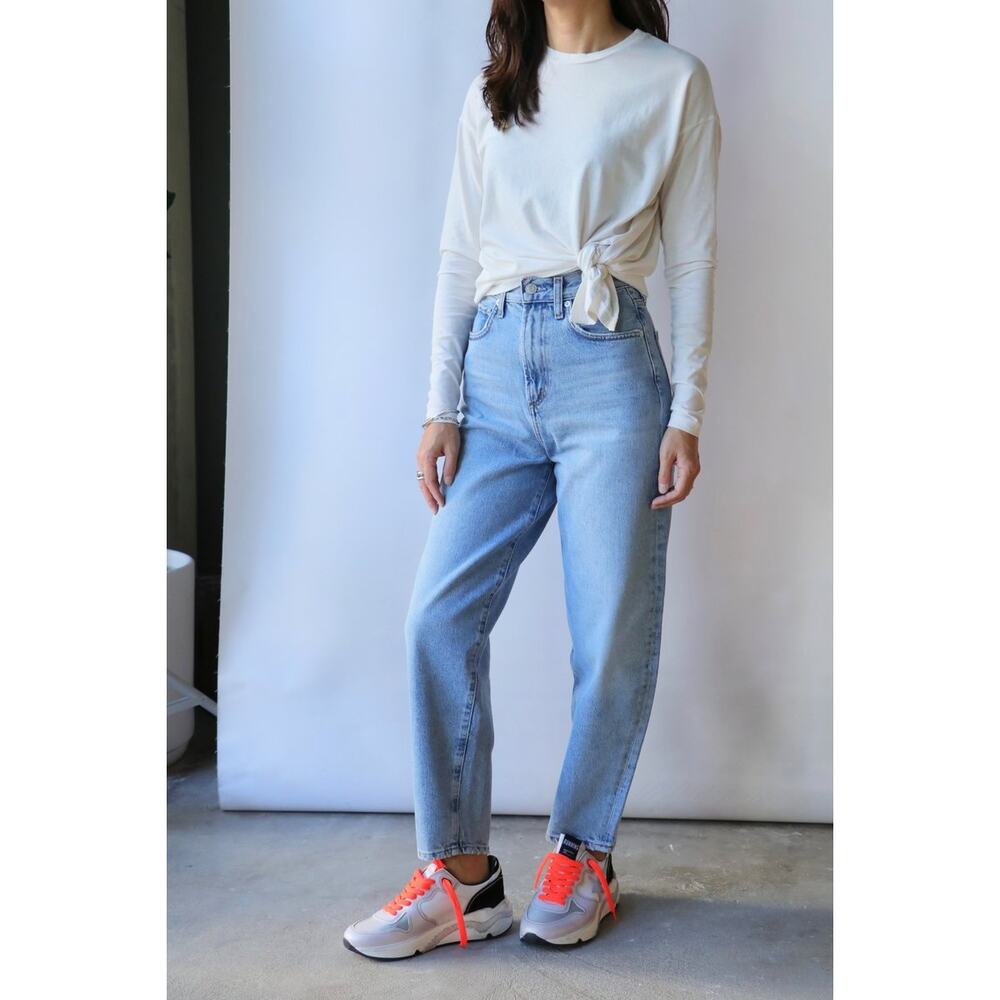 AGOLDE Balloon High Rise Curved Leg Barrel Jean Revival Light Wash Size 28